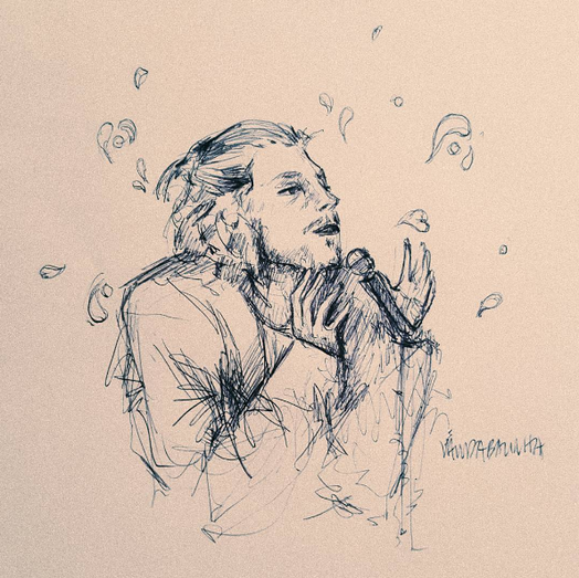 Artistas criam várias ilustrações de Salvador Sobral 