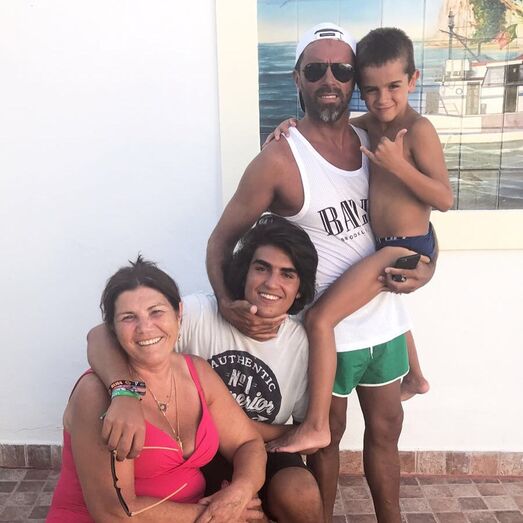 Zé Pereira com os filhos Rodrigo e Dinis e Dolores Aveiro