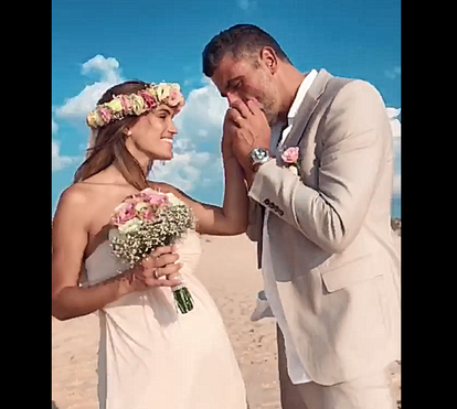 Liliana Aguiar casou com Francisco Nunes... na praia!