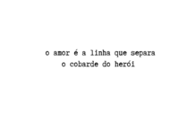 O amor é...