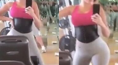 Georgina Rodríguez destaca bumbum enquanto brinca de influencer